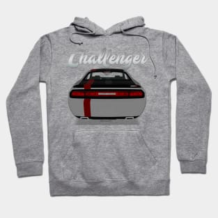 Challenger Srt-8 White Custom Stripe Back Hoodie